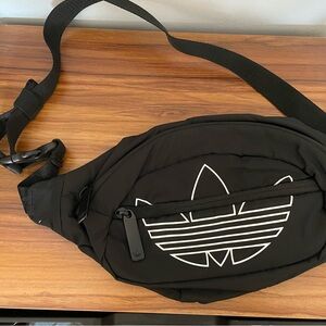 Adidas Black Fanny Pack with White Logo